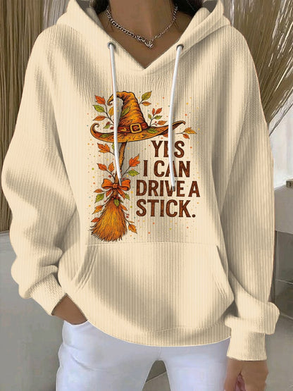 🔥HOT SALE🔥Women's Yes I Can Drive A Stick Print Casual Sweatshirt