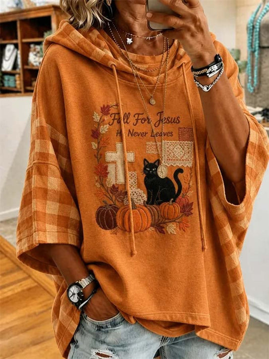 Women'S Casual Pumpkin Print Autumn Top