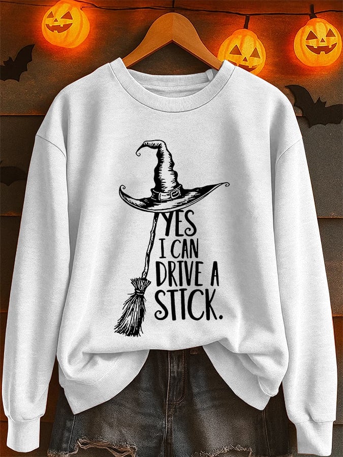 🔥Buy 2 Get 10% Off🔥Women's Yes I Can Drive A Stick Printed Sweatshirt