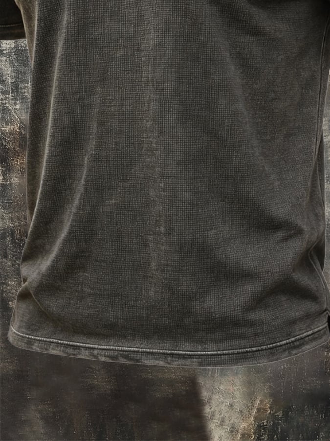 Men's Retro Waffle-Knit Stretch T-Shirt