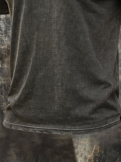 Men's Retro Waffle-Knit Stretch T-Shirt