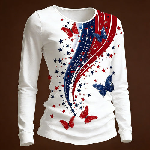 Women's casual  long-sleeved T-shirt