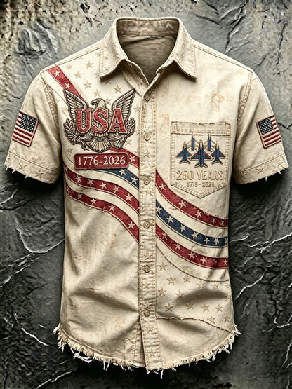Men'S 250Th Anniversary National Faith Print  Shirt
