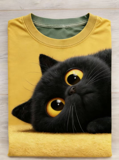 Art Print Casual Cotton Short Sleeve T-shirt