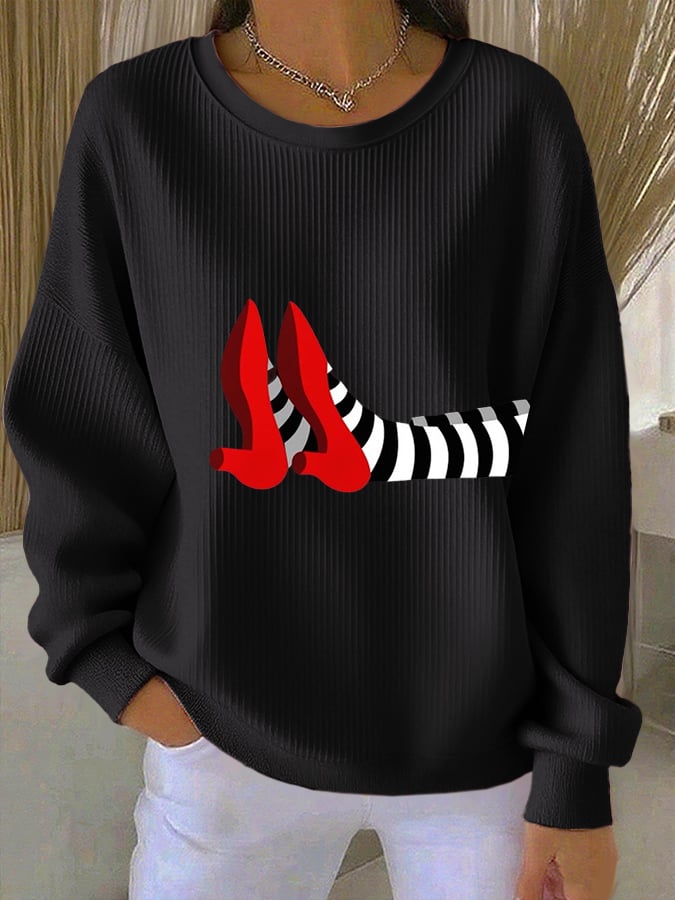 🔥HOT SALE🔥Women's Halloween Textured Sweatshirt