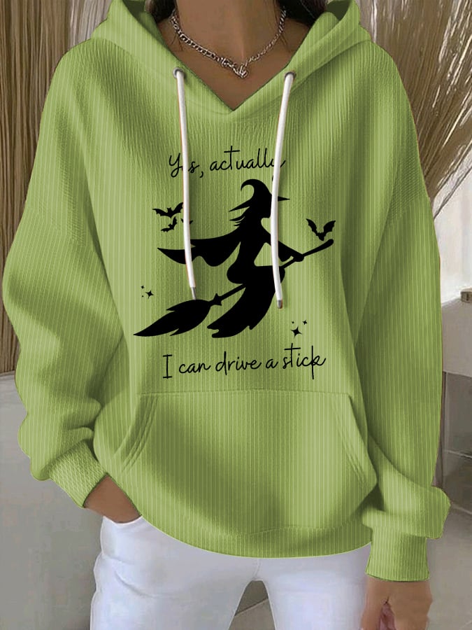 🔥HOT SALE🔥Women's Yes I Can Drive A Stick Print Casual Sweatshirt