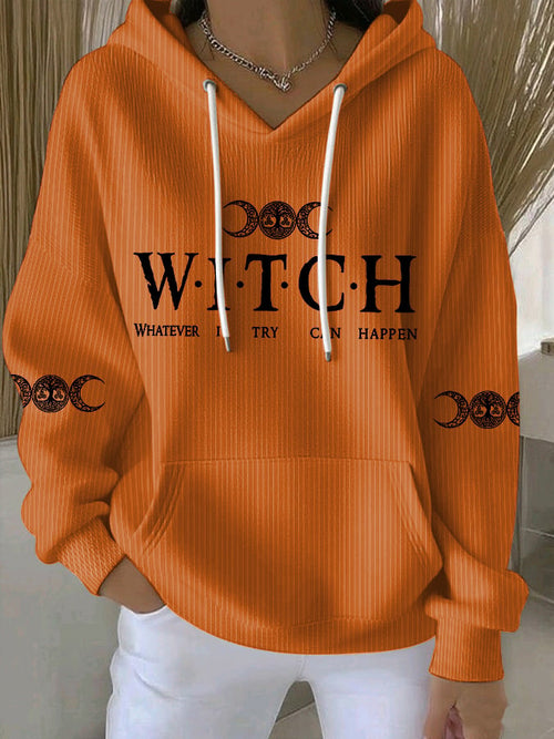 🔥HOT SALE🔥Women's Witch Whatever I Try Can Happen Print Casual Sweatshirt