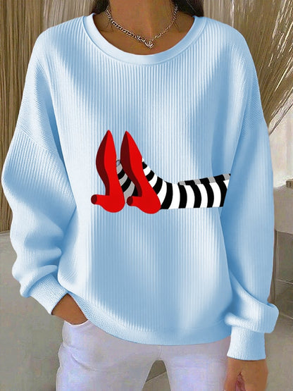 🔥HOT SALE🔥Women's Halloween Textured Sweatshirt