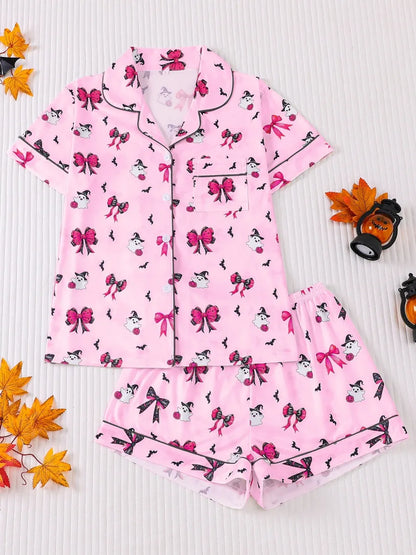 🎃 Women’s Halloween Pajama Set — Silky-Soft, Cute & Spooky-Cozy 👻