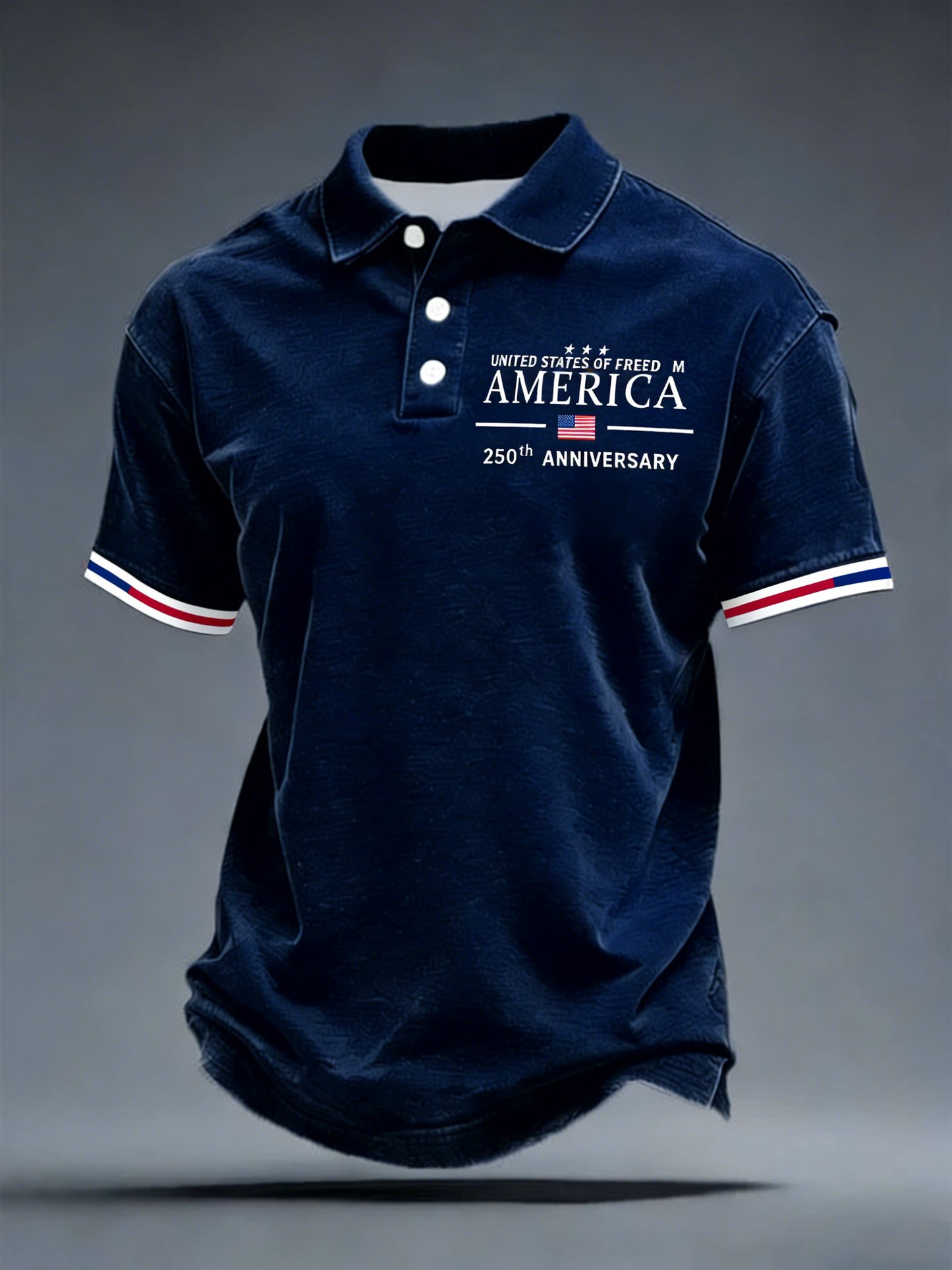 Men's 250th Anniversary Printed Casual Polo Shirt