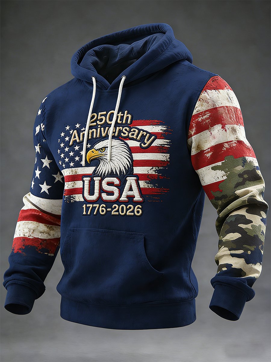 Men's Retro American 250th Anniversary Hoodie