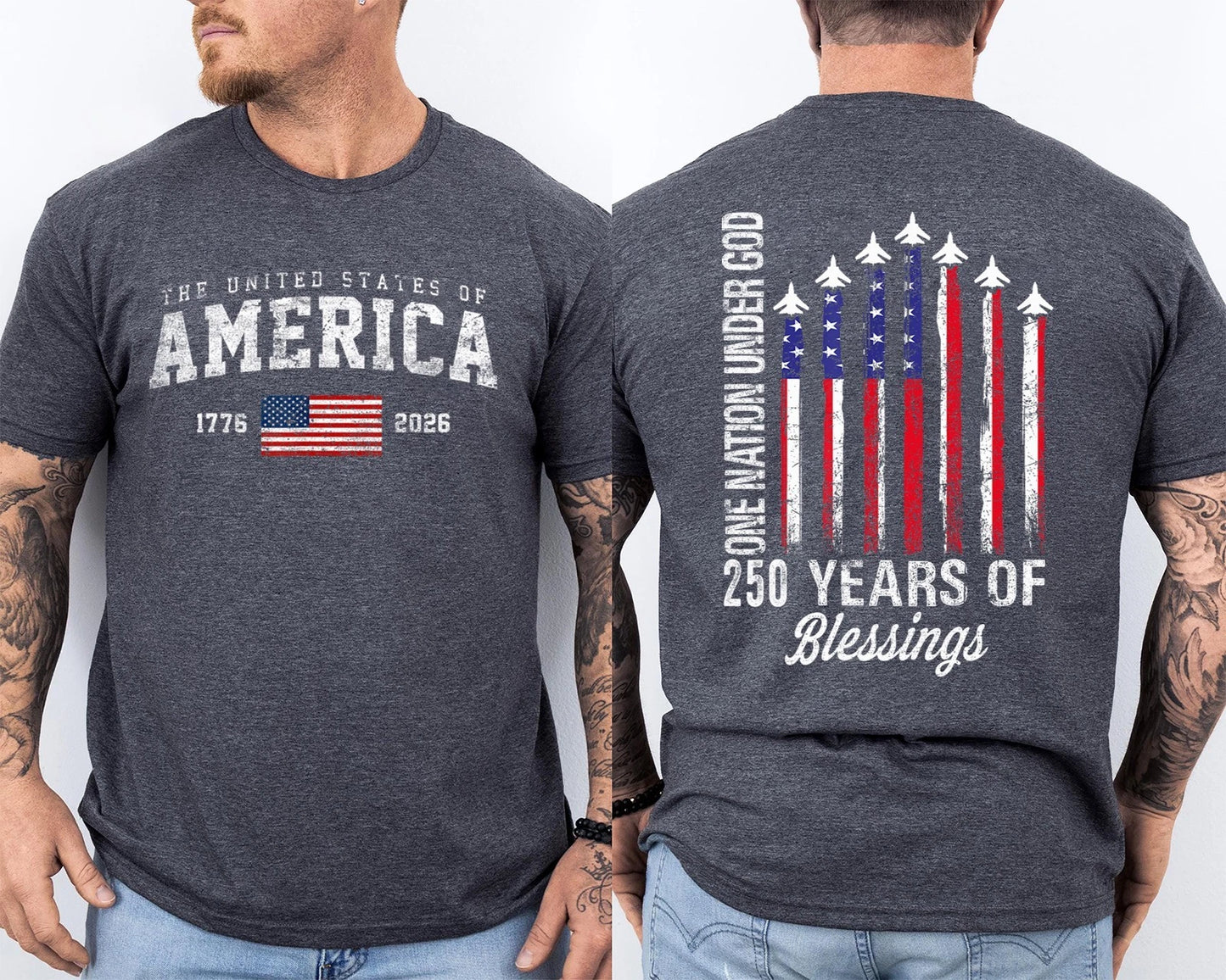 🔥Buy 3 Get 10% Off🔥Men'S Casual American 1776-2026 Anniversary Printed Short Sleeved T-Shirt