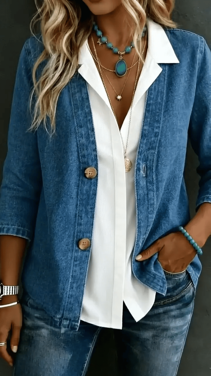 Women's Casual Denim Cardigan