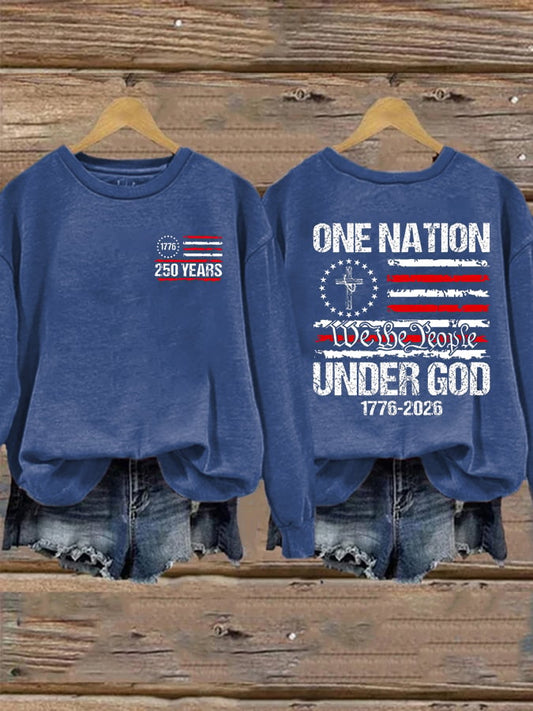 Women's Casual Printed Long-Sleeve Sweatshirt