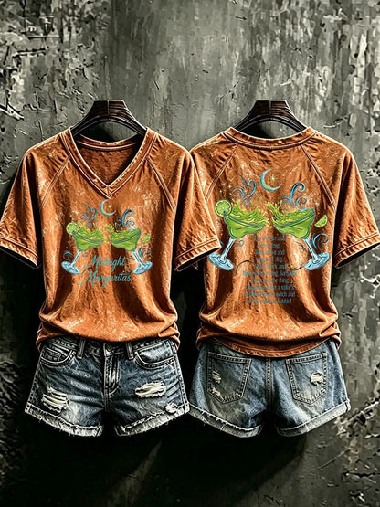 Women's Midnight Margaritas Print Casual T-shirt