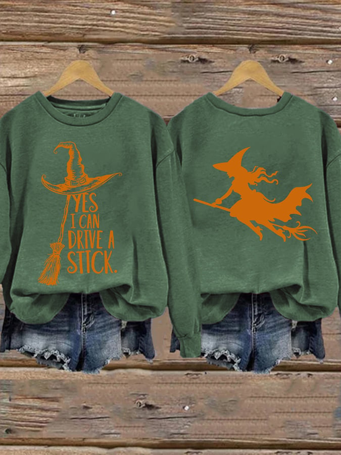 🔥Buy 2 Get 10% Off🔥Women's Yes I Can Drive A Stick Printed Sweatshirt