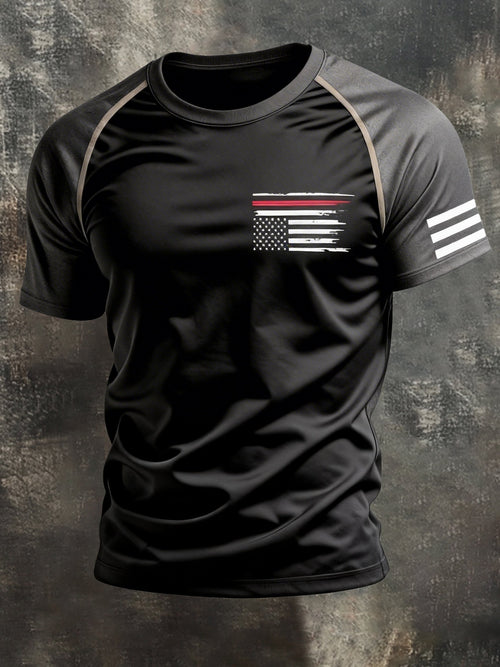Men's Vintage Patriot Raglan Short Sleeve Top