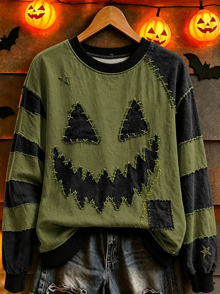 Women's Vintage Halloween Print Comfy Sweatshirt