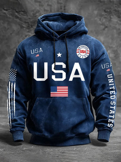 Men's American Flag Patriotic Hoodie