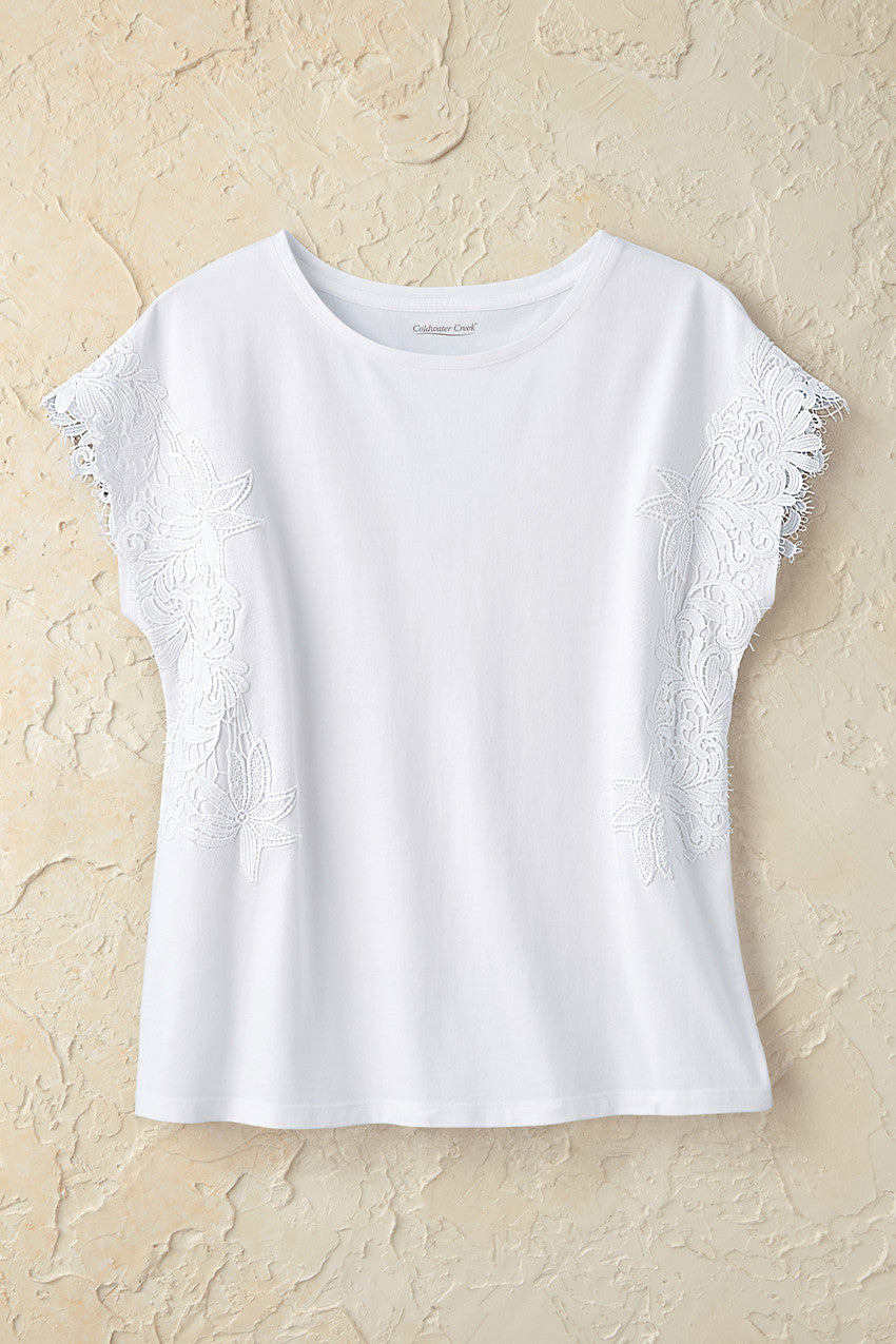Aria Lace Trim Tee
