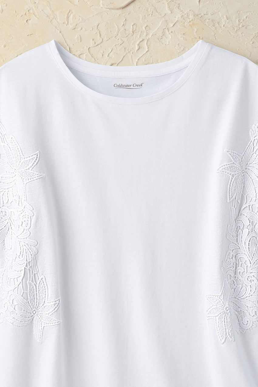 Aria Lace Trim Tee