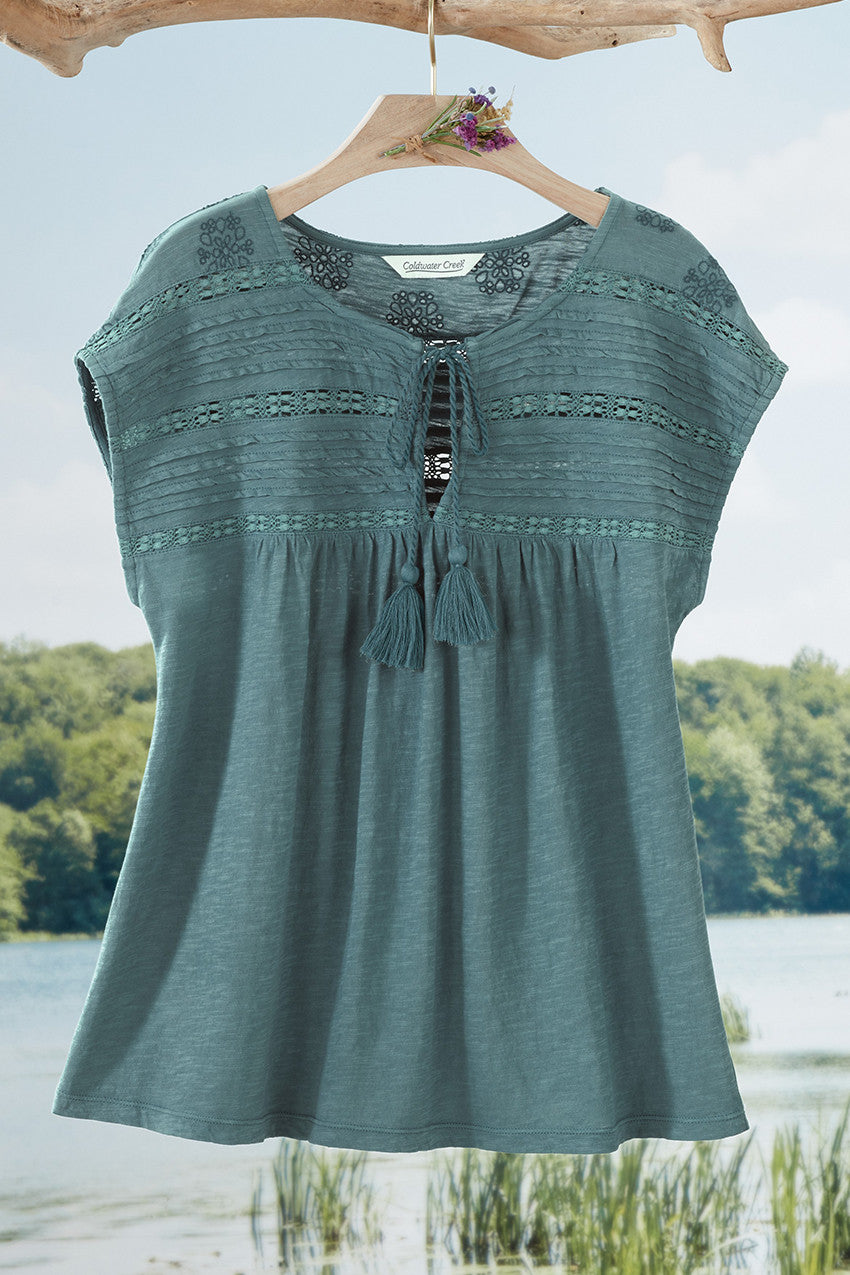 Ayla Lace Trim Tee