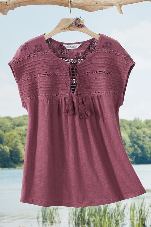 Ayla Lace Trim Tee