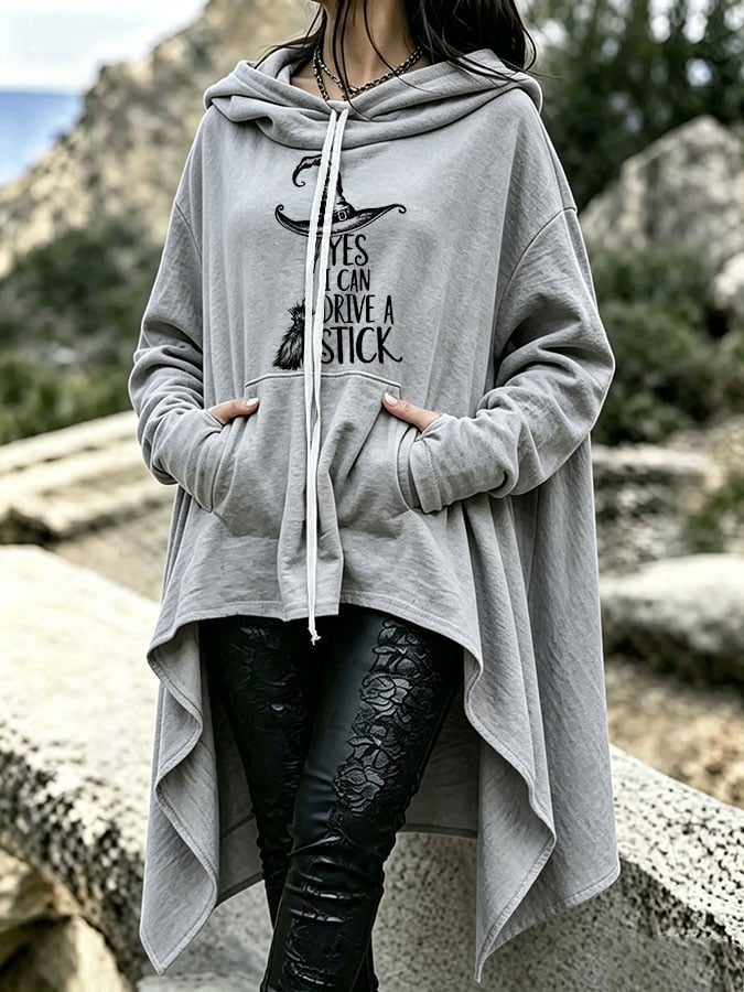 Women's Casual Printed Irregular Sweatshirt