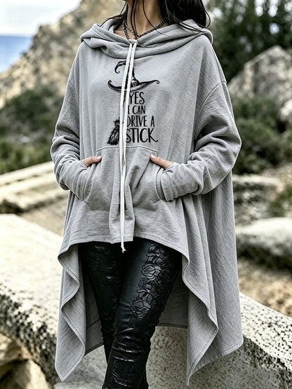 Women's Casual Printed Irregular Sweatshirt