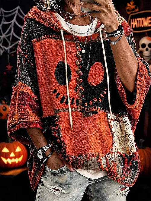 Women'S Halloween Pumpkin Print Hoodie