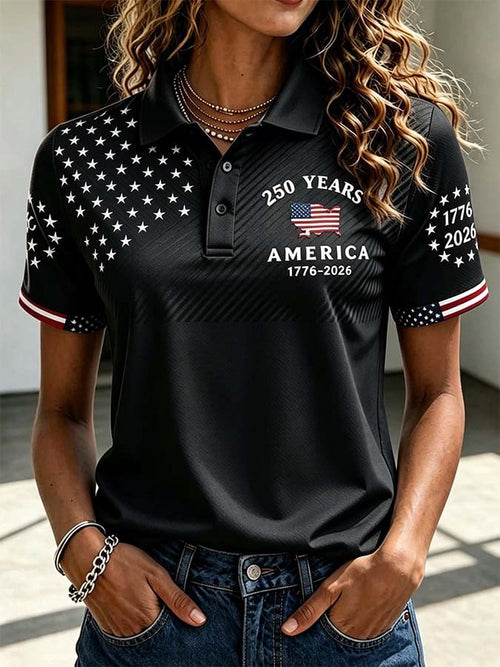 Women'S Independence Day Print Short-Sleeve Top