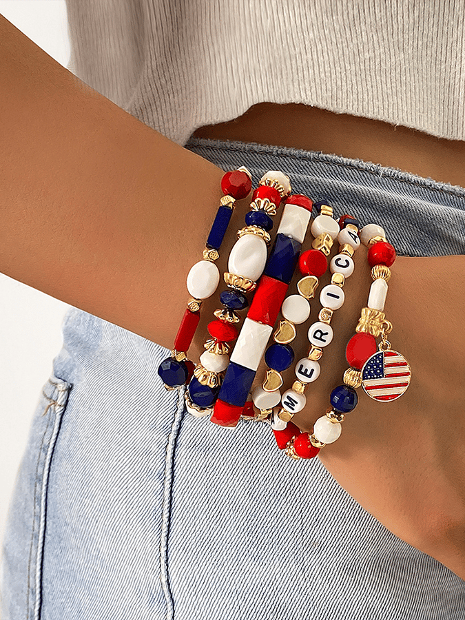 American Flag Patriotic Commemorative Bracelet