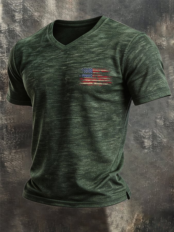 Men's Vintage 100% Pure Cotton Slub Stretch T-Shirt
