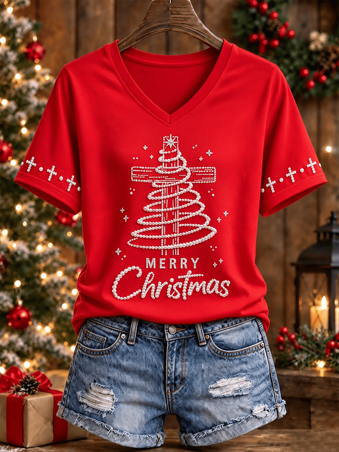 Women's Christmas Faith Print T-Shirt
