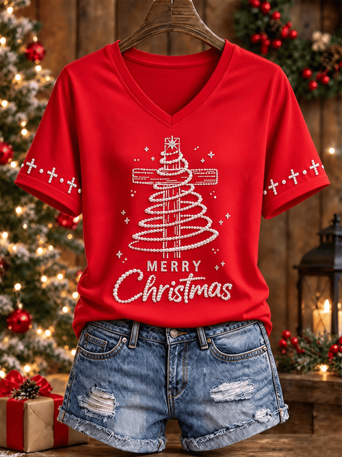 Women's Christmas Faith Print T-Shirt