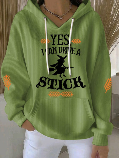 🔥HOT SALE🔥Women's Yes I Can Drive A Stick Print Casual Sweatshirt