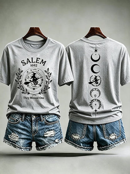 Women's Salem They Missed One  Print short-sleeved T-shirt