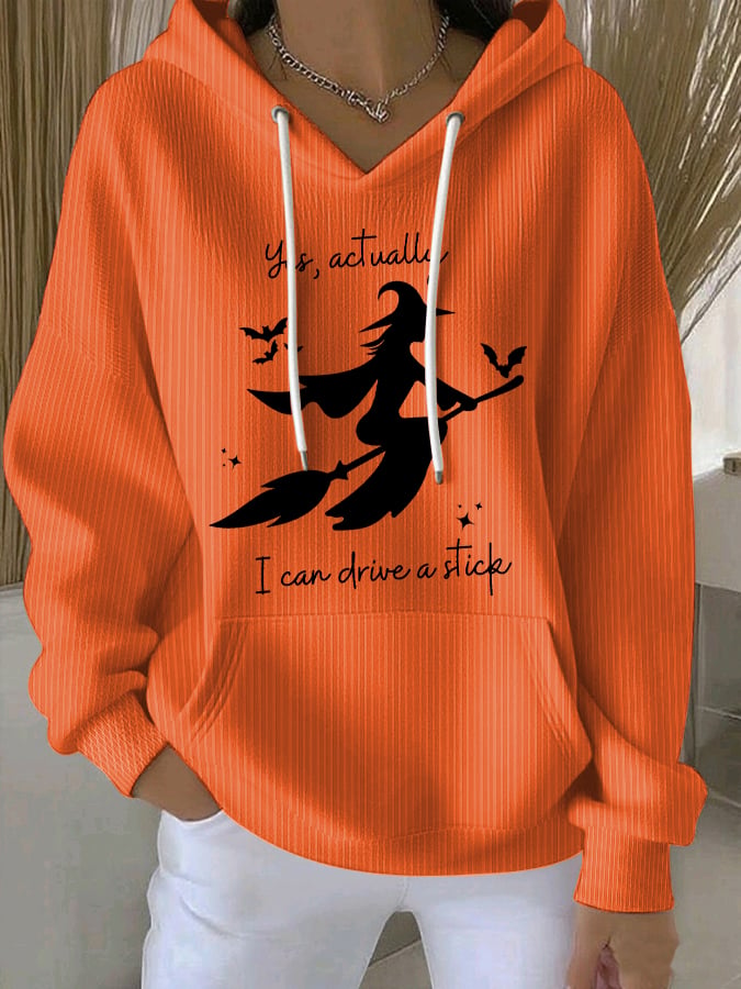 🔥HOT SALE🔥Women's Yes I Can Drive A Stick Print Casual Sweatshirt