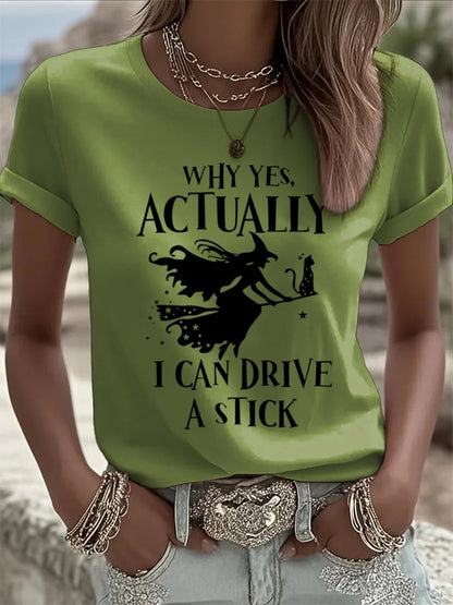 🔥Buy 2 Get 10% Off🔥Women's Witch Print Casual T-shirt