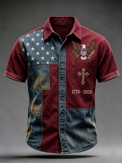 Men'S 250Th Anniversary National Print  Shirt