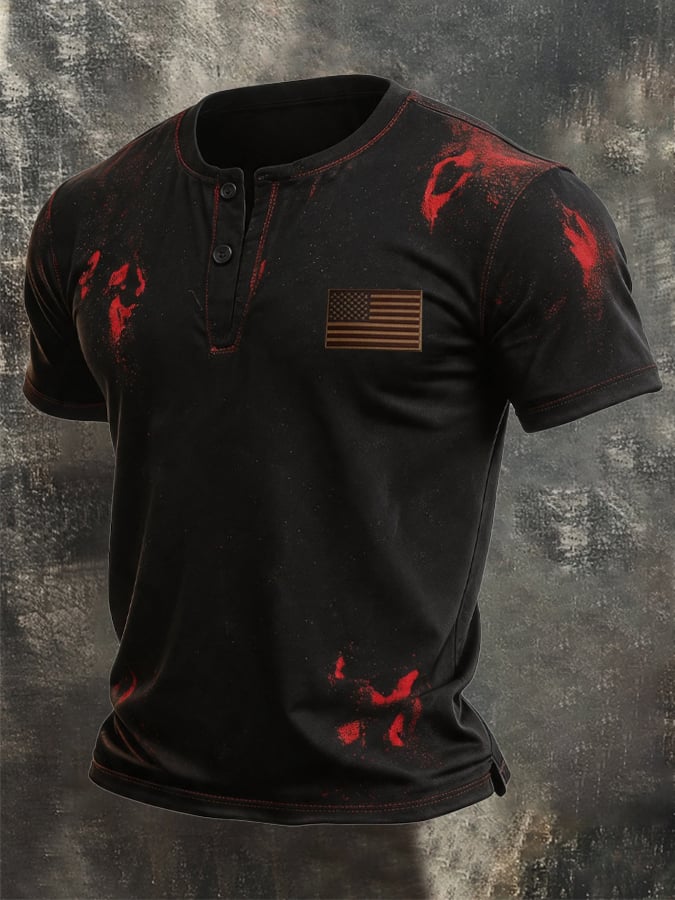 Men's Retro Waffle-Knit Stretch T-Shirt
