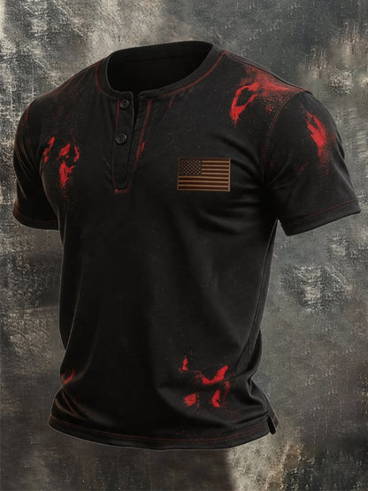 Men's Retro Waffle-Knit Stretch T-Shirt