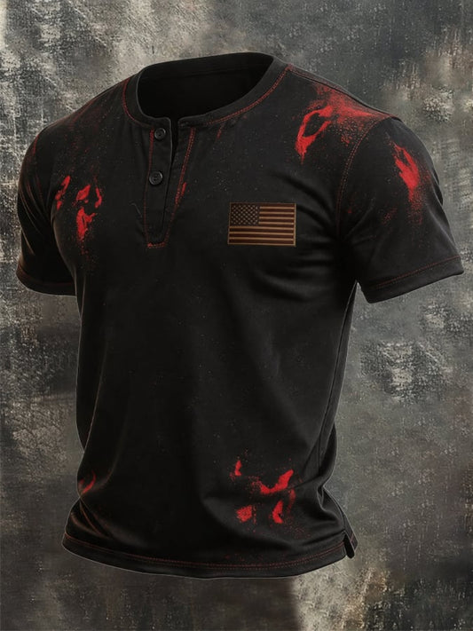 Men's Retro Waffle-Knit Stretch T-Shirt