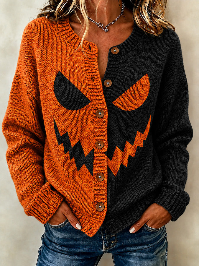 Ladies' Halloween Sweater Cardigan