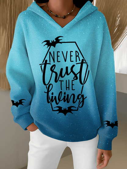 🔥HOT SALE🔥Women's Halloween Witch Print Furry Lined Hoodie