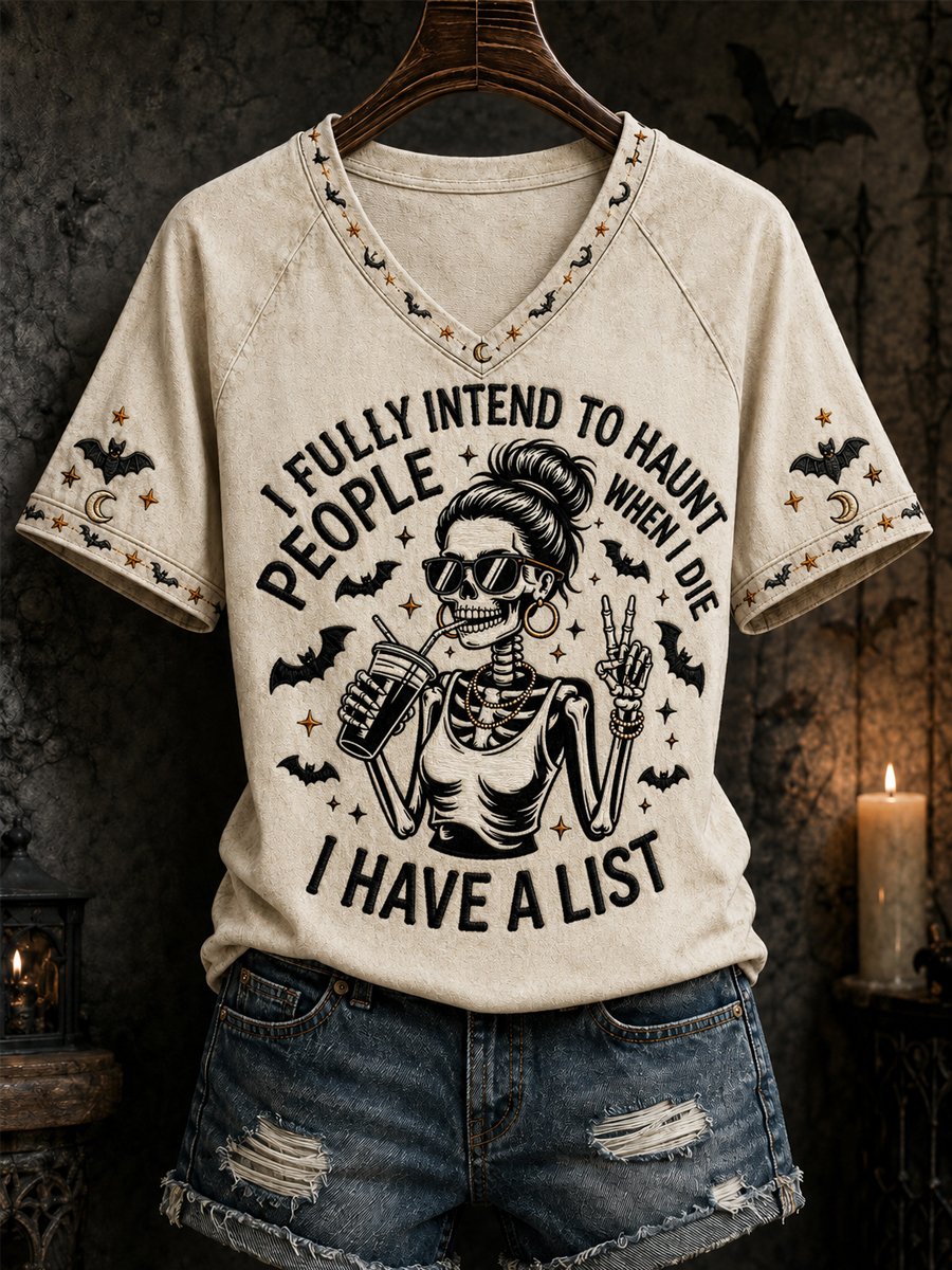Women's Halloween Printed Casual Tops