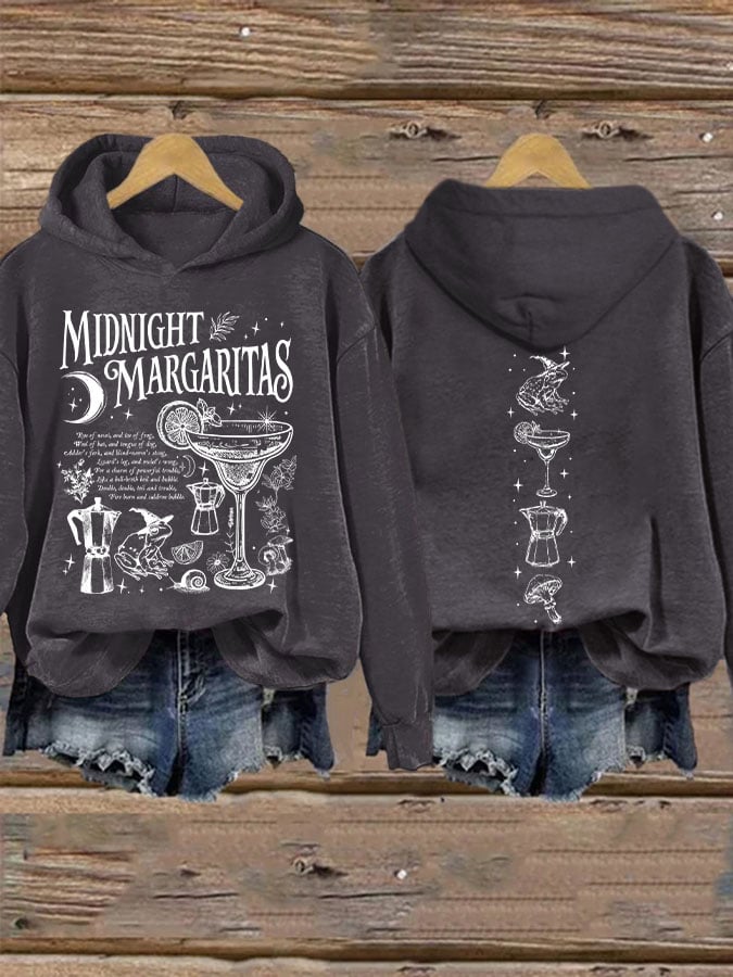 Women's Midnight Margaritas Print Casual Sweatshirt