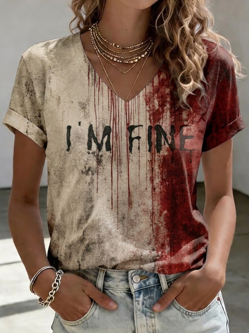 Women's Halloween style Printed T-Shirt