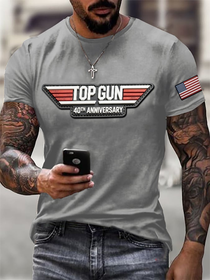 Men's Retro 40th Anniversary Print T-Shirt