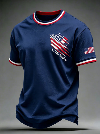 Men's US Independence Day Casual Print Tee